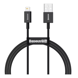 Cabo Usb + Lightning  Baseus Horizontal 1M 2.4A Baseu (TZCALSP-A01)