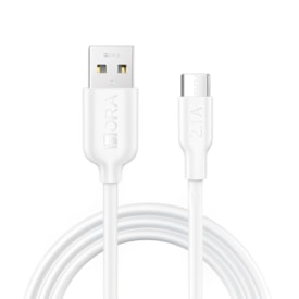 CABO USB + TIPO C CARREGAMENTO/DADOS USB 2.0 A/C 2.1A 1M (CAB237B) BRANCO