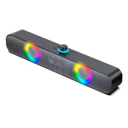 CAIXINHA DE SOM PORTATIL BLUETOOTH PARA PC 2400MAH 1HORA SEM FIO RGB SUPORTE 3.5MM AUX TF (BOC241N)