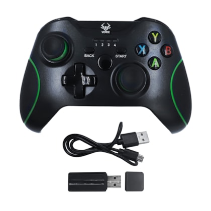 Controle Sem Fio para Xbox One PC e Notebook Verde PS-One-S