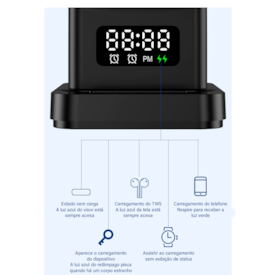 Estacao Carregador Sem Fio 5 Em 1 15W Peining PEI-WS10