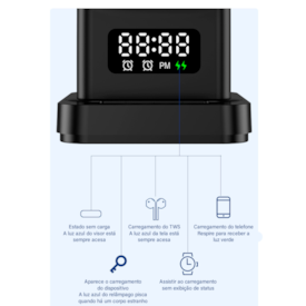Estacao De Carregador Sem Fio 5 Em 1 15W Peining PEI-WS10