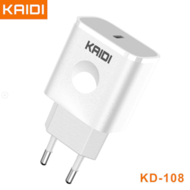 Fonte Carregador Turbo Pd20W Qc 3.0 Entrada Tipo C Kaidi KD-108