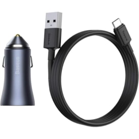 Fonte Veicular Usb + Tipo C Golden Contactor Pro 40W Baseus