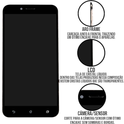 Frontal Tela Display LCD Asus Zenfone 3 Max 5.5 - Skytech