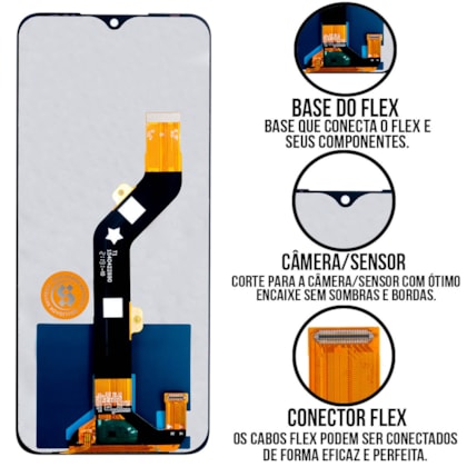 Frontal Tela Display LCD Infinix Hot 11 G37 - Hot 10S - Hot 10T - Skytech