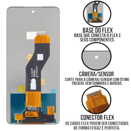 Frontal Tela Display LCD Infinix Hot 40I - Smart 8 - Smart 8 Pro - Skytech