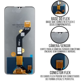 Frontal Tela Display LCD Infinix Tecno Spark 6 Go - Go 2020 - Go 2022 - Skytech