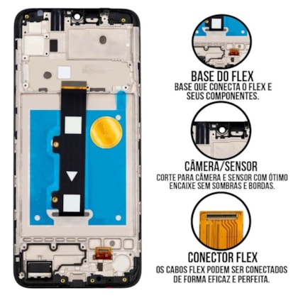 Frontal Tela Display LCD Motorola Moto E20 - Skytech