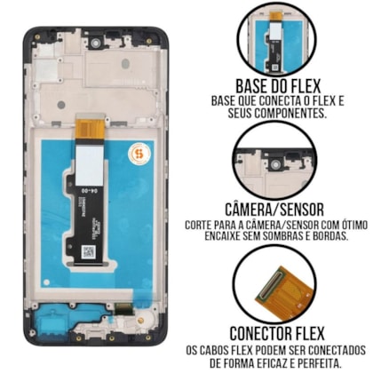 Frontal Tela Display LCD Motorola Moto E30 - E40 - Skytech