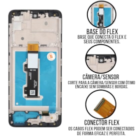 Frontal Tela Display LCD Motorola Moto E30 - E40 - Skytech
