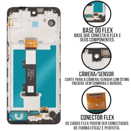 Frontal Tela Display LCD Motorola Moto E32S - Skytech