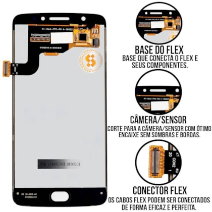 Frontal Tela Display LCD Motorola Moto E4 - Skytech