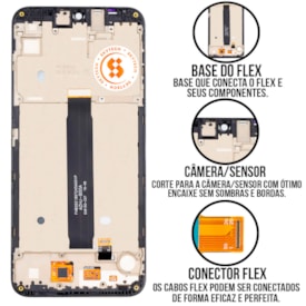 Frontal Tela Display LCD Motorola Moto E6 Plus - Skytech