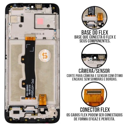 Frontal Tela Display LCD Motorola Moto E7 Power - Skytech