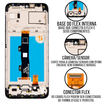 Frontal Tela Display LCD Motorola Moto E7 Power - Skytech