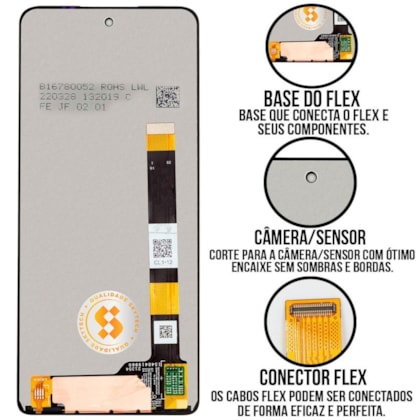 Frontal Tela Display LCD Motorola Moto G200 5G - Skytech