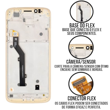 Frontal Tela Display LCD Motorola Moto G6 Play - E5 - Skytech