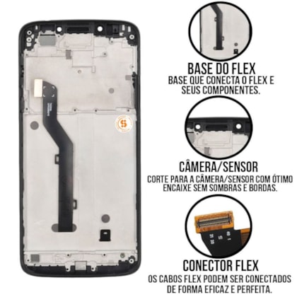 Frontal Tela Display LCD Motorola Moto G6 Play - E5 - Skytech