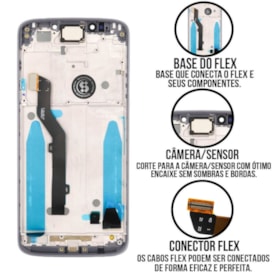 Frontal Tela Display LCD Motorola Moto G6 Play - E5 - Skytech