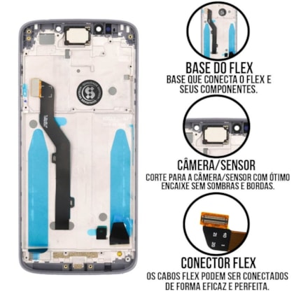 Frontal Tela Display LCD Motorola Moto G6 Play - E5 - Skytech