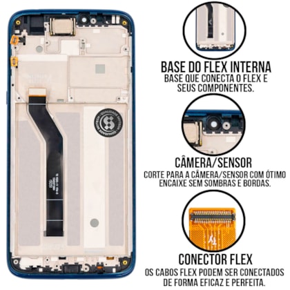 Frontal Tela Display LCD Motorola Moto G7 Power - Skytech