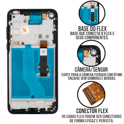 Frontal Tela Display LCD Motorola Moto G8 Power - Skytech