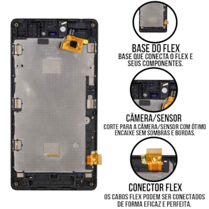 Frontal Tela Display LCD Positivo Ypy S450 - Skytech