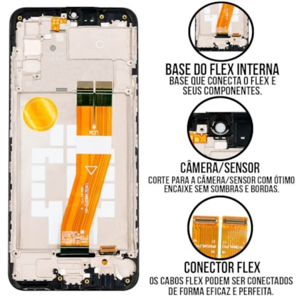 Frontal Tela Display LCD Samsung Galaxy A02S - Skytech