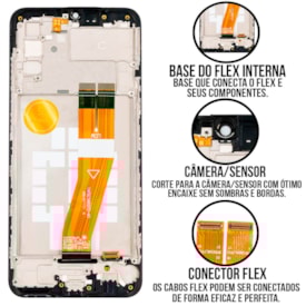 Frontal Tela Display LCD Samsung Galaxy A02S - Skytech