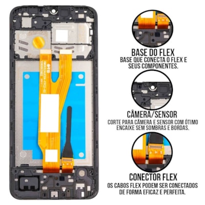 Frontal Tela Display LCD Samsung Galaxy A03 Core - Skytech