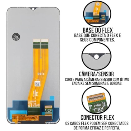 Frontal Tela Display LCD Samsung Galaxy A04E - Skytech