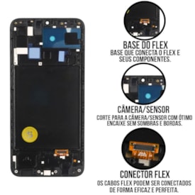 Frontal Tela Display LCD Samsung Galaxy A20 - Skytech