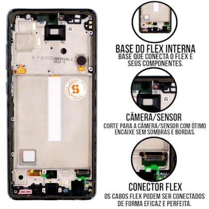 Frontal Tela Display LCD Samsung Galaxy A52 4G 5G - A52S 5G - Skytech