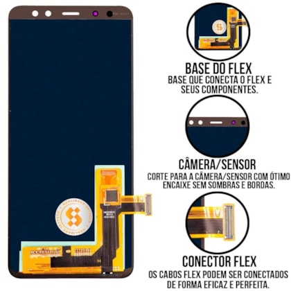 Frontal Tela Display LCD Samsung Galaxy A8 2018 - Skytech