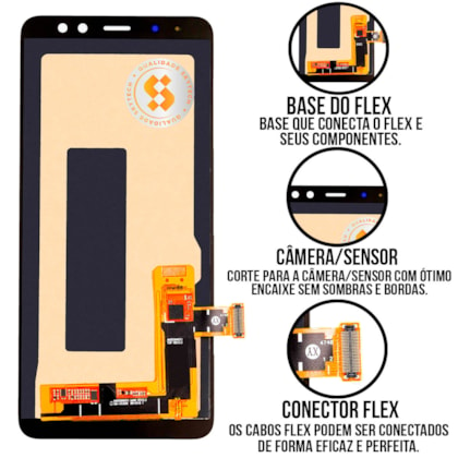 Frontal Tela Display LCD Samsung Galaxy A8 2018 - Skytech