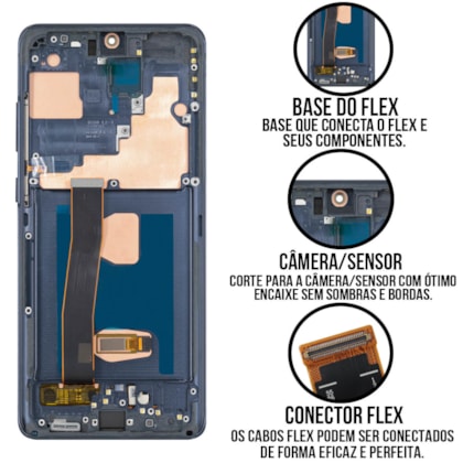 Frontal Tela Display LCD Samsung Galaxy S20 Ultra - Skytech