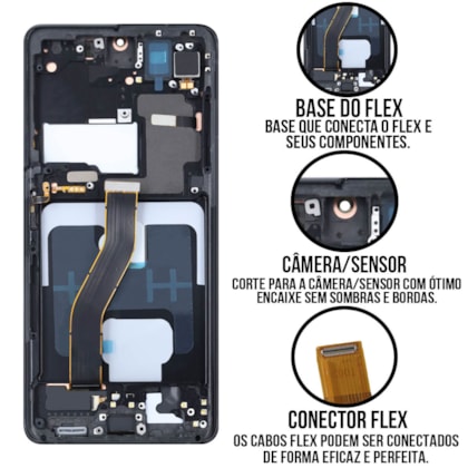 Frontal Tela Display LCD Samsung Galaxy S21 Ultra 5G - Skytech