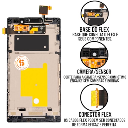 Frontal Tela Display LCD Sony Xperia C - Skytech