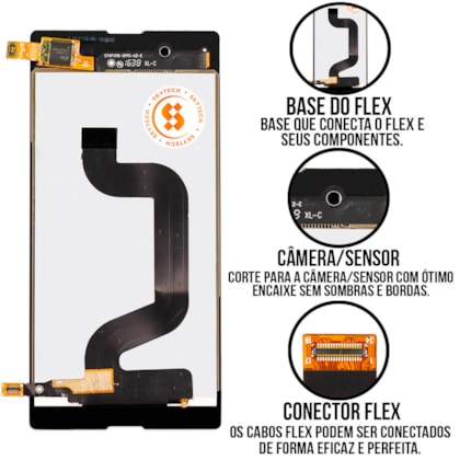 Frontal Tela Display LCD Sony Xperia E3 - Skytech