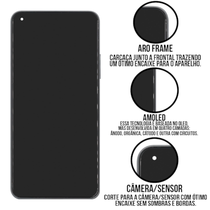 Frontal Tela Display LCD Xiaomi Mi 11 Lite 4G - 11 Lite 5G Ne - Skytech