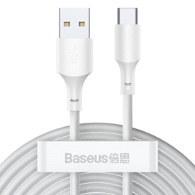Kit Com 2 Cabos Usb + Tipo C 1.5M Simple Wisdom Baseus (TZCATZJ-02)