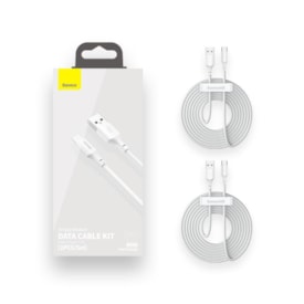 Kit Com 2 Cabos Usb + Tipo C 1.5M Simple Wisdom Baseus (TZCATZJ-02)