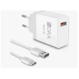 Kit Fonte + Cabo Tipo C Combo Charger 18W 1Hora (GAR092-EU)