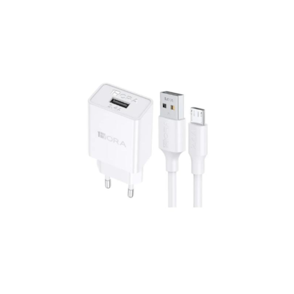 Kit Fonte + Cabo V8 2.4A 1M Micro Charger 1Hora (GAR124-EU)