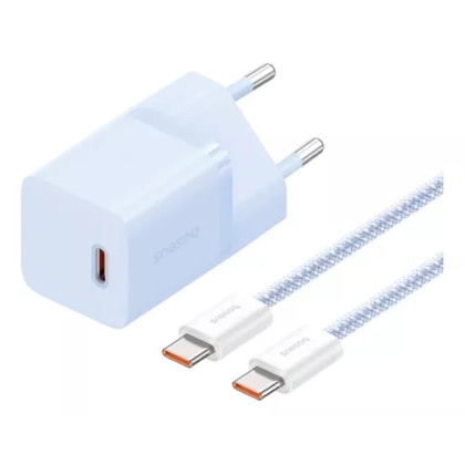 Kit Fonte Tipo C Com Cabo Tipo C Para Tipo C 20W Gan5 Mini Baseus