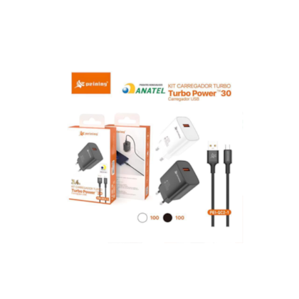 Kit Fonte Usb + Cabo Turbo 3.4A Peining