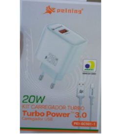 Kit Fonte Usb + Cabo Usb Para V8 Turbo 20W
