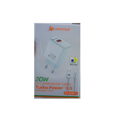 Kit Fonte Usb + Cabo Usb Para V8 Turbo 20W