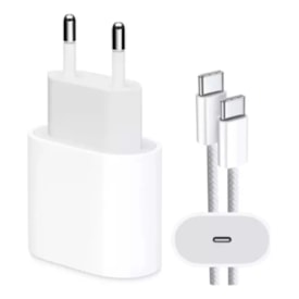 Kit iPhone (Fonte + Cabo Tipo C + Tipo C)